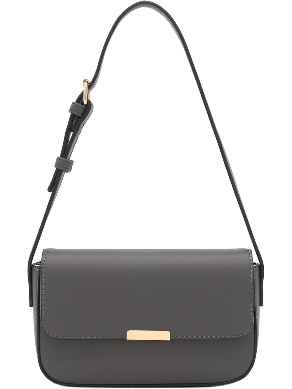 ใฝ๏ธ Women's Dark Grey Mini Rectangular Flap Purse Underarm Shoulder Bag